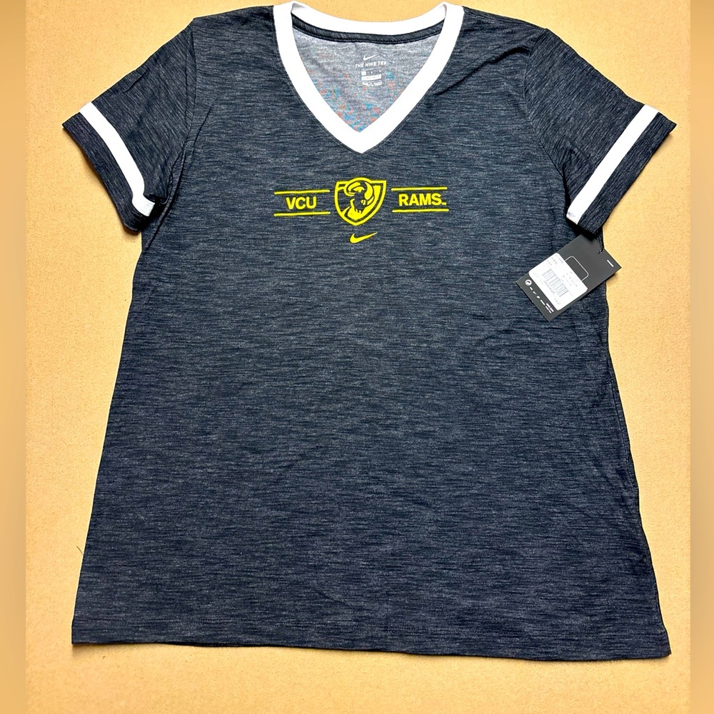 New Nike VCU Virginia Rams Short Sleeve Tshirt Women's Large, L Gray